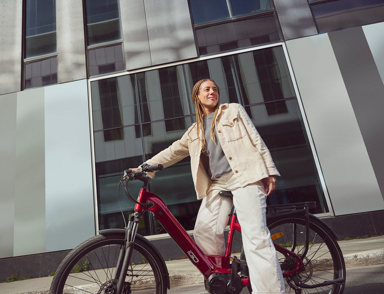 Discovery Rosemont LS E-Bike - Burgundy - Step Through