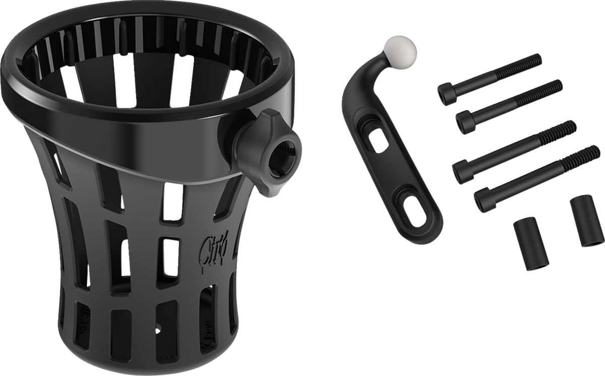 Ciro Drink Holder - Gen 2 - Big Ass® - Black - Black Perch Mount |