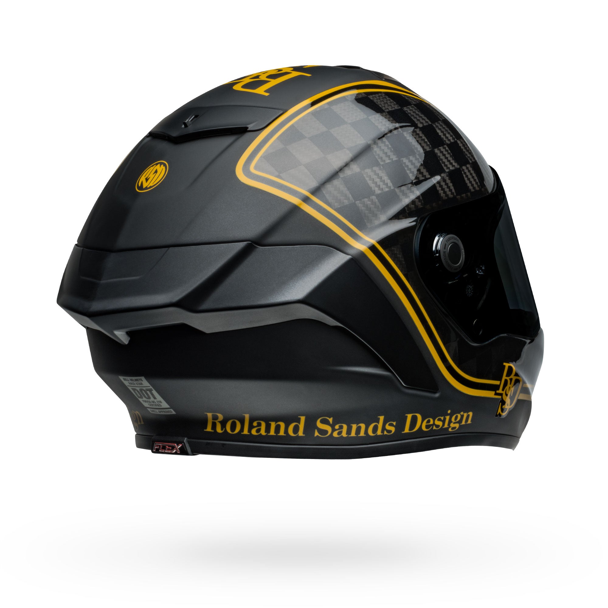 black and yellow motorcycle helmets Race Star DLX Flex RSD Player Matte/Gloss Black/Gold Helmets