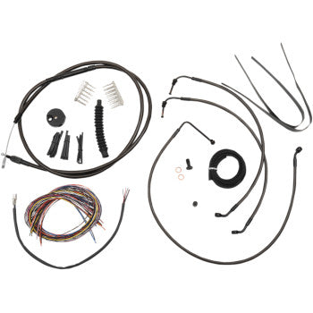 La Choppers Cable Kit - 12" - 14" Ape Hanger Handlebars - Midnight (With Wire Extensions)