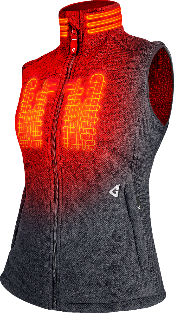 Women's 7V Thermite Heated Fleece Vest 2.0 - Gray | Gerbing Heated Clothing