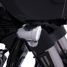 Ciro Front Fang® Signal Light Inserts - Chrome - Amber Lens |
