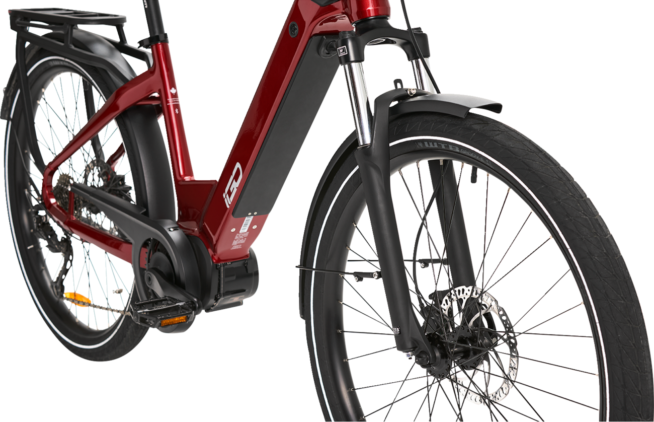 Discovery Rosemont LS E-Bike - Burgundy - Step Through