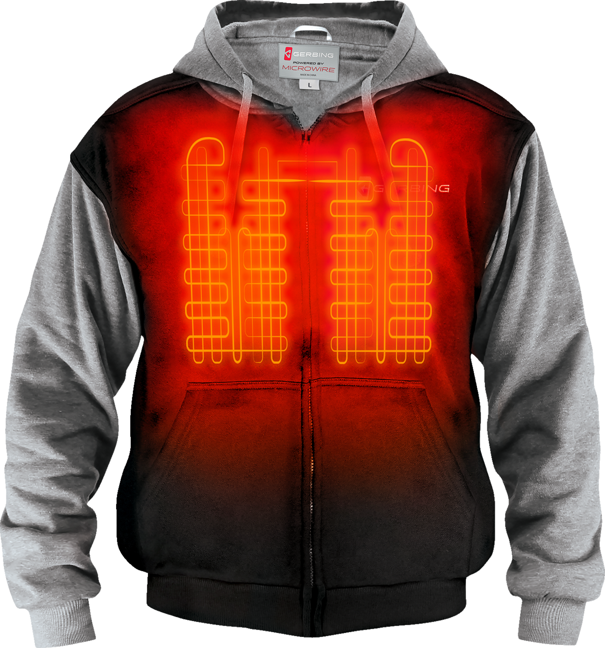 7V Battery Heated Hoodie - Black - MENS | Gerbing Heated Clothing