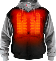 7V Battery Heated Hoodie - Black - MENS | Gerbing Heated Clothing