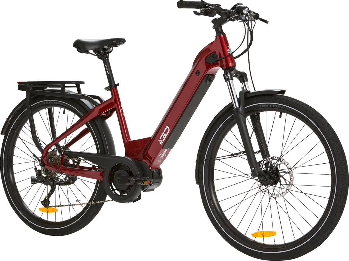 Discovery Rosemont LS E-Bike - Burgundy - Step Through