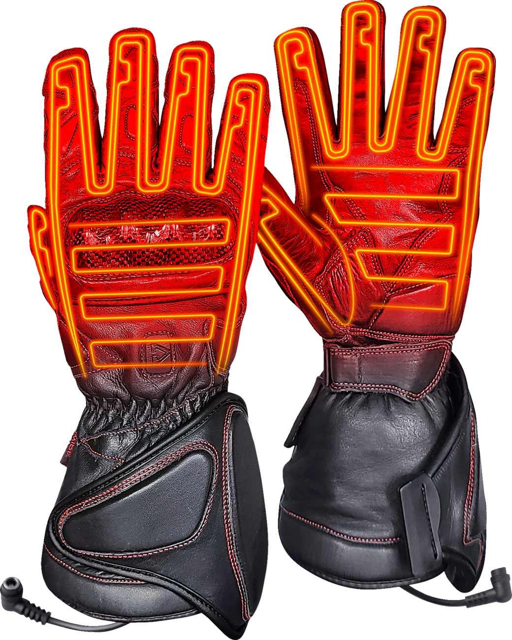 12V Extreme Hard Knuckle Heated Gloves - Black | Gerbing Heated Clothing