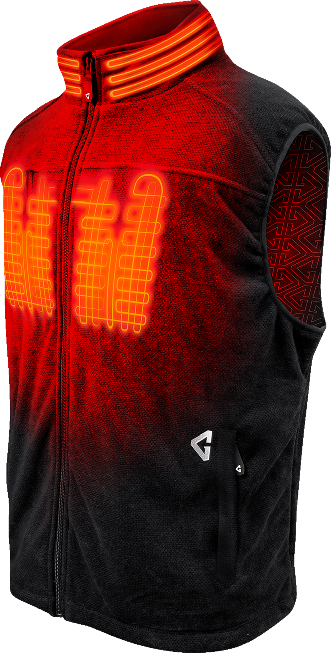 V Thermite Fleece Heated Vest 2.0 - Black - MENS | Gerbing Heated Clothing