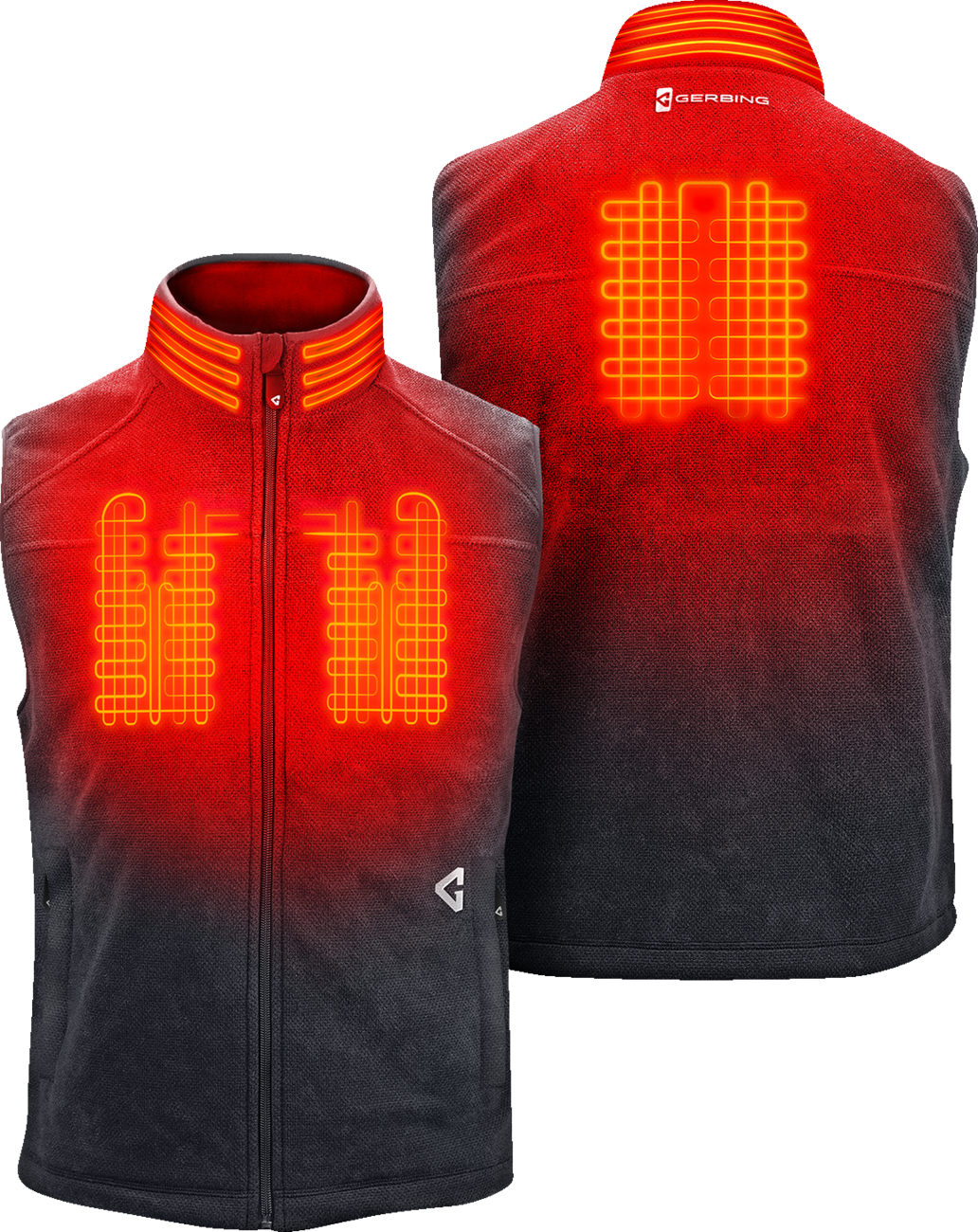 7V Thermite Fleece Heated Vest 2.0 - Gray - MENS | Gerbing Heated Clothing