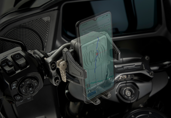 Ciro Phone Holder - Cybercharger® - Gen 2 - Black - Black Offset Perch Mount |