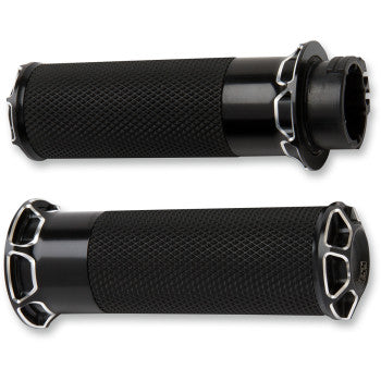 Arlen Ness - Beveled Grips - Black