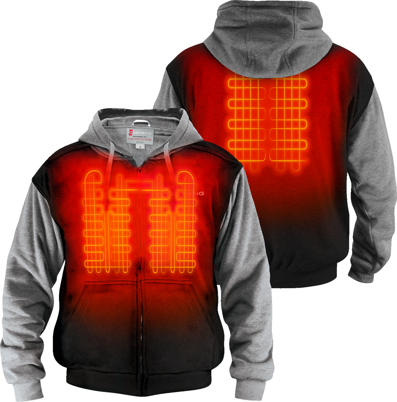 7V Battery Heated Hoodie - Black - MENS | Gerbing Heated Clothing