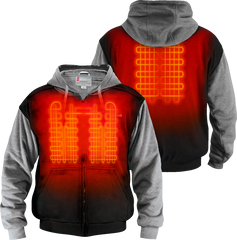 7V Battery Heated Hoodie - Black - MENS | Gerbing Heated Clothing