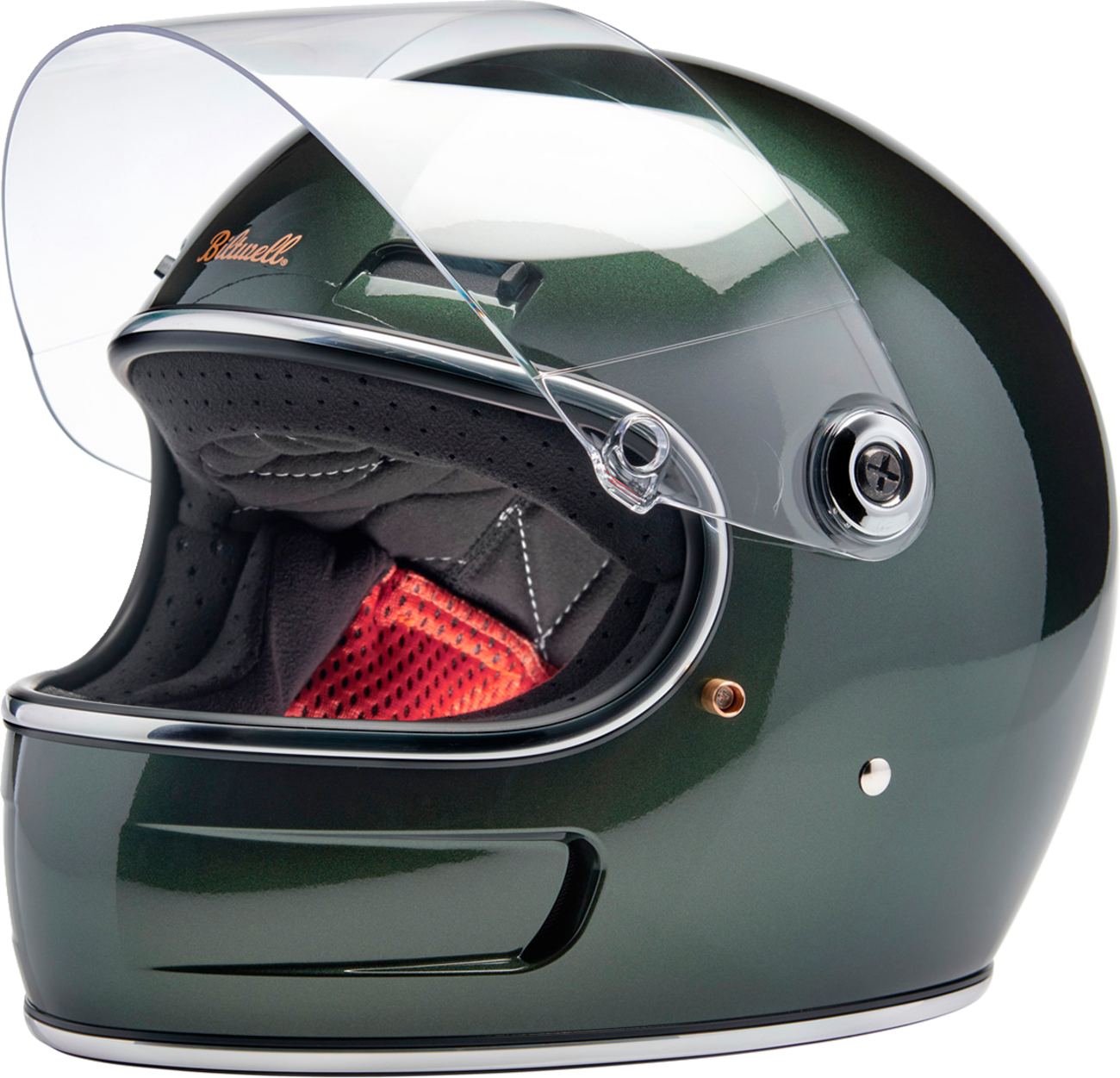emerald green motorcycle helmet Biltwell Gringo SV Helmet - Metallic Sierra Green