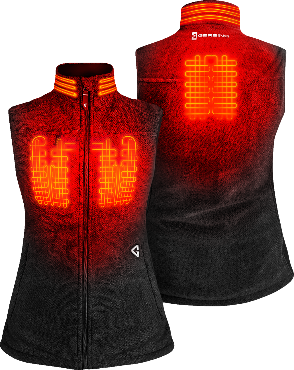 Women's 7V Thermite Heated Fleece Vest 2.0 - Black | Gerbing Heated Clothing