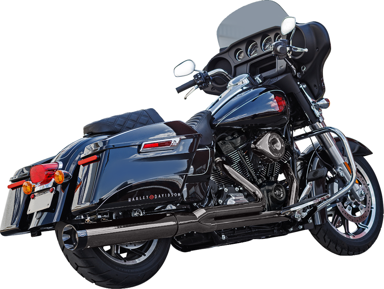 2-into-1 Lava Chrome Sidewinder® Exhaust System - 49-State | S&S Cycle