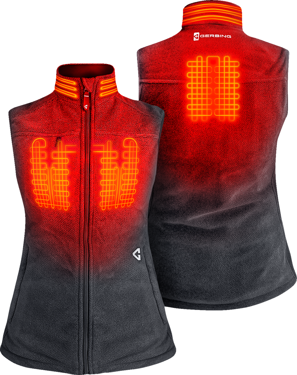 Women's 7V Thermite Heated Fleece Vest 2.0 - Gray | Gerbing Heated Clothing