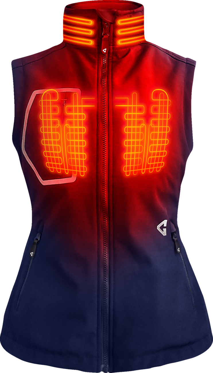 Women's 7V Torrid Softshell Heated Vest 2.0 - Navy | Gerbing Heated Clothing