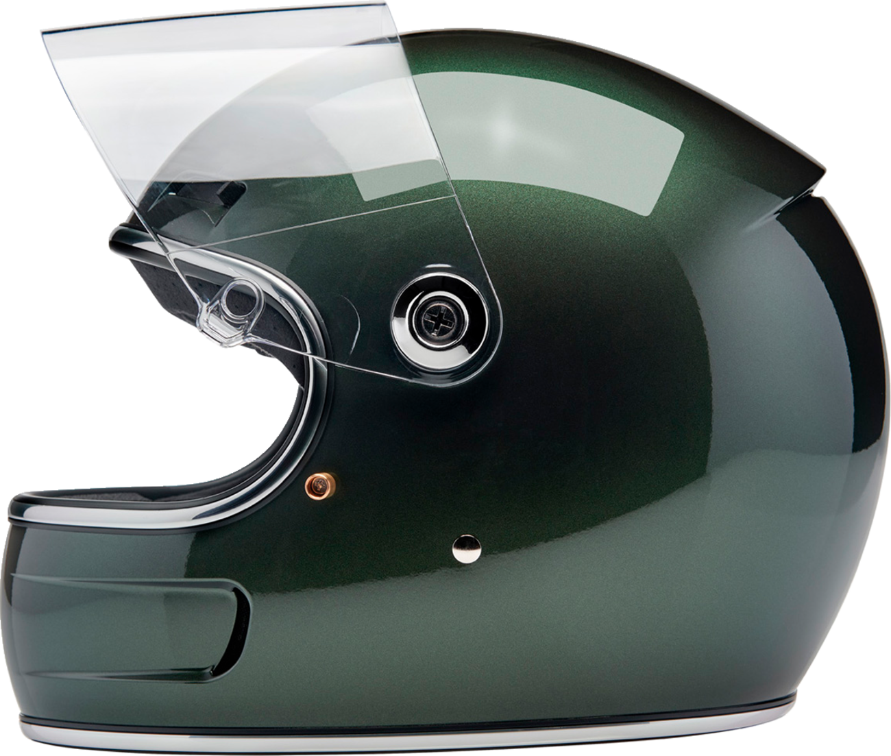 emerald green motorcycle helmet Biltwell Gringo SV Helmet - Metallic Sierra Green