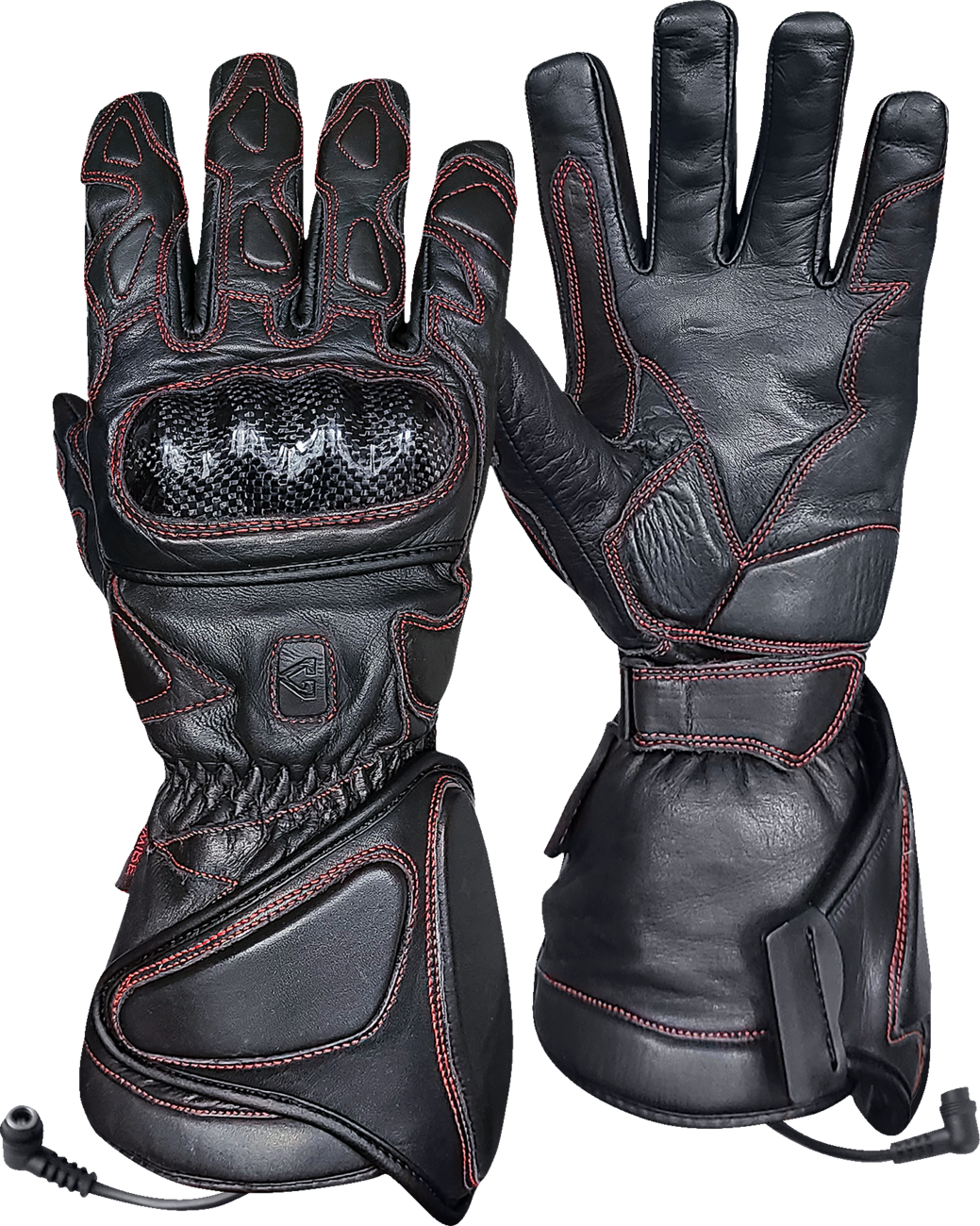 12V Extreme Hard Knuckle Heated Gloves - Black | Gerbing Heated Clothing