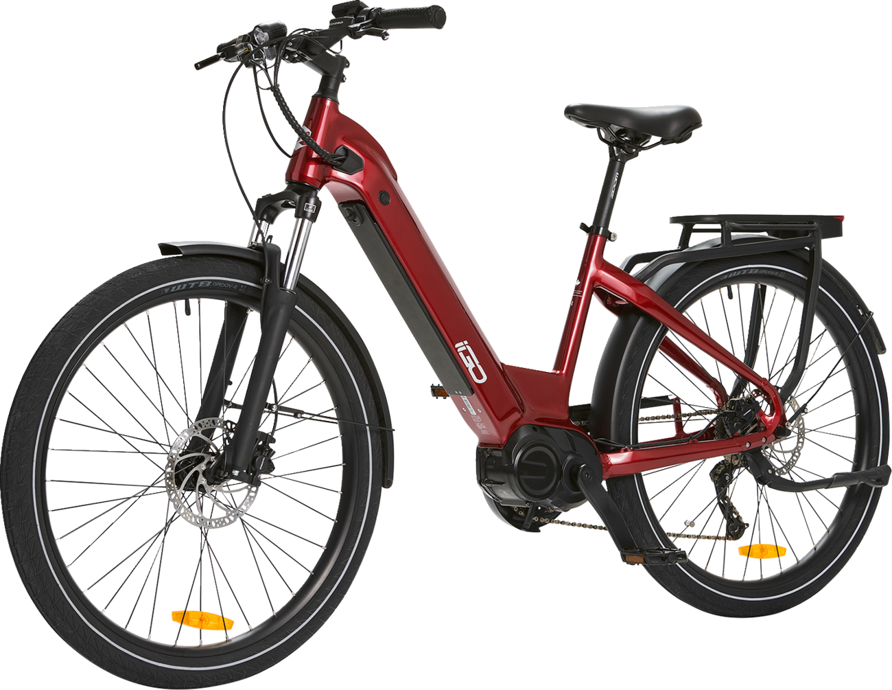 Discovery Rosemont LS E-Bike - Burgundy - Step Through