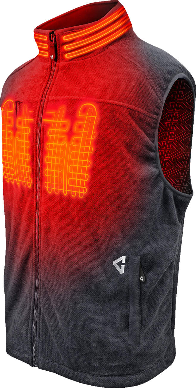 7V Thermite Fleece Heated Vest 2.0 - Gray - MENS | Gerbing Heated Clothing