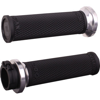 ODI - Ruffian Lock-On Street Grips - Cable - Black/Silver