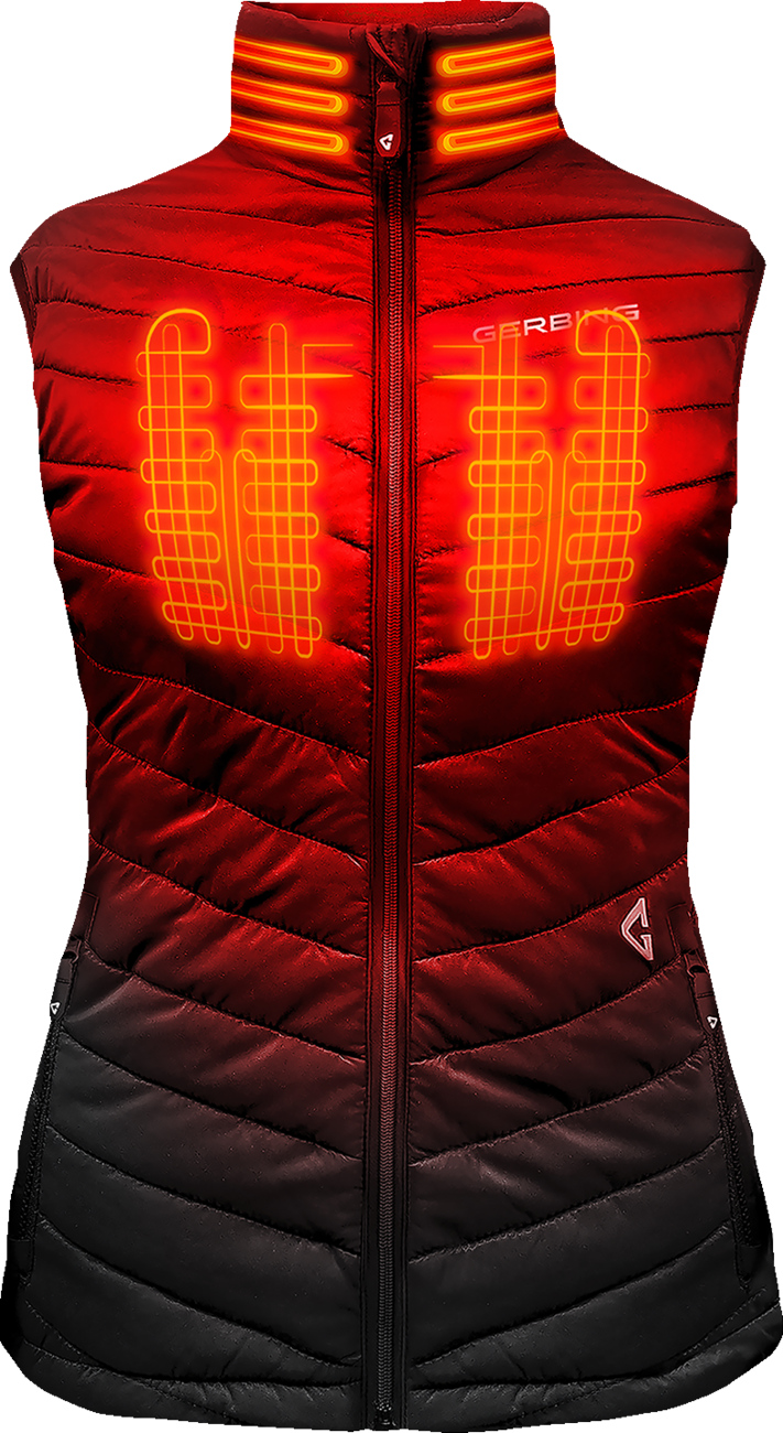 Women's 7V Khione Puffer Heated Vest 2.0 - Black | Gerbing Heated Clothing