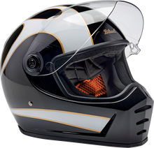 Biltwell Lane Splitter Helmet Gloss Black/White Flames