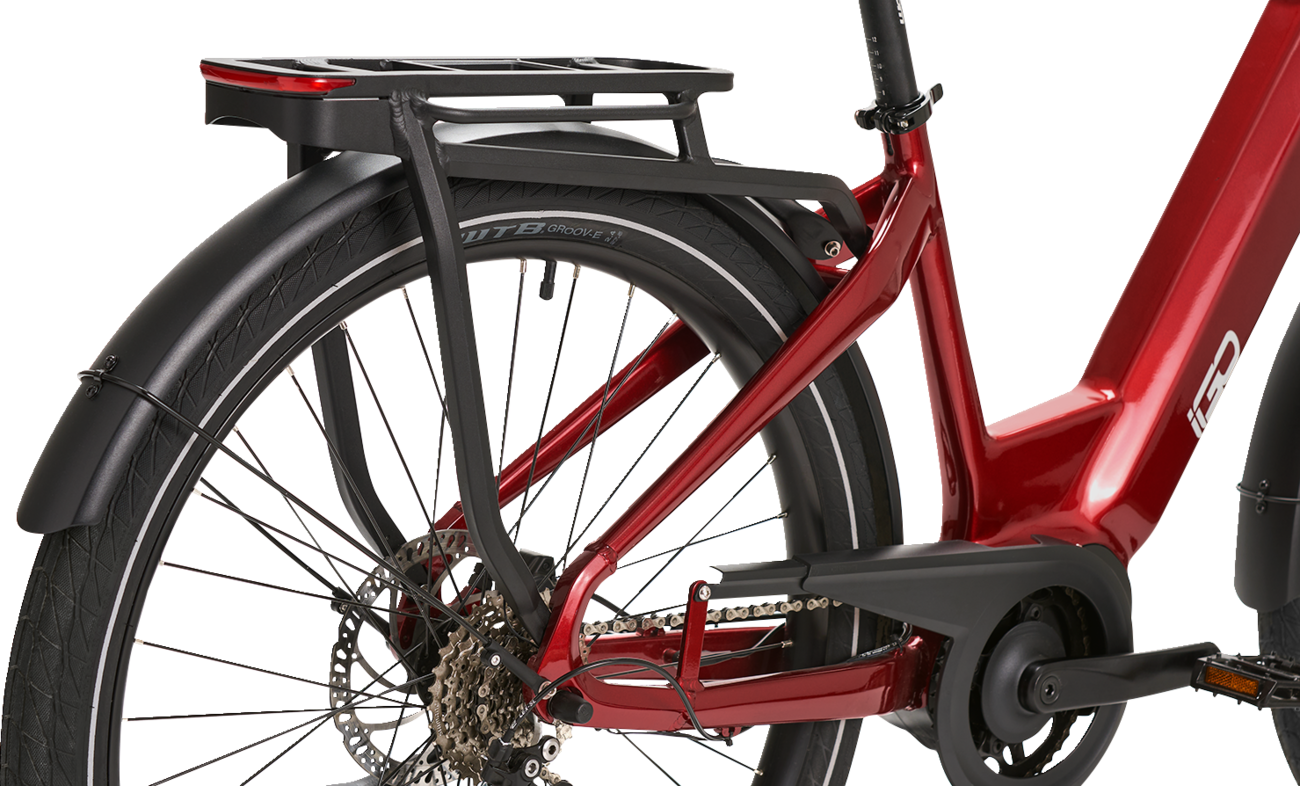 Discovery Rosemont LS E-Bike - Burgundy - Step Through