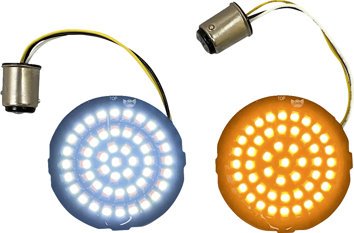 Genesis® 4 Amber/White LED Turn Signal Inserts | Custom Dynamics