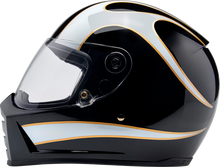 Biltwell Lane Splitter Helmet Gloss Black/White Flames