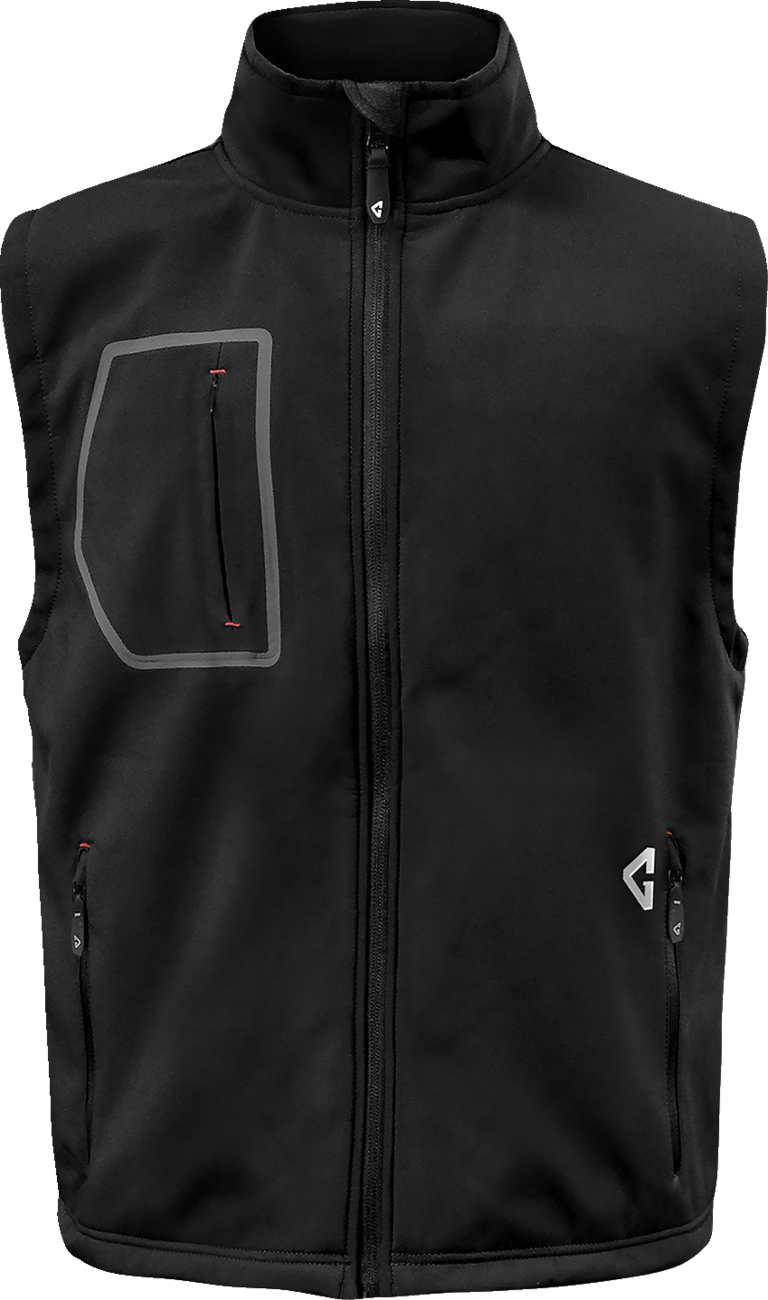 7V Torrid Softshell Heated Vest 2.0 - Black -MENS | Gerbing Heated Clothing