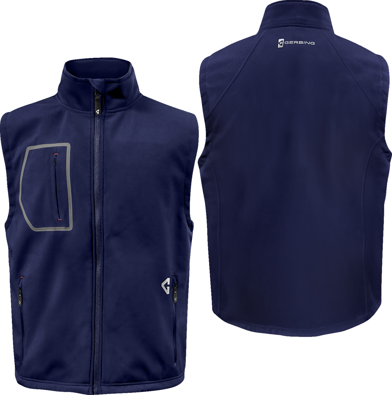 7V Torrid Softshell Heated Vest 2.0 - Navy - MENS | Gerbing Heated Clothing