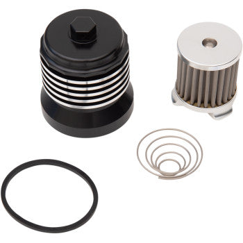 Flo® "Spin-On" Oil Filter - Black Anodized - Aprilia/BMW/Buell/H-D/Moto Guzzi/Yamaha