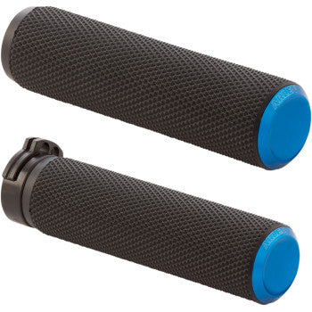 Arlen Ness - Knurled Grips - Cable - Blue