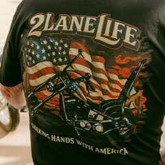 2LANELIFE American Flag Chopper Tee
