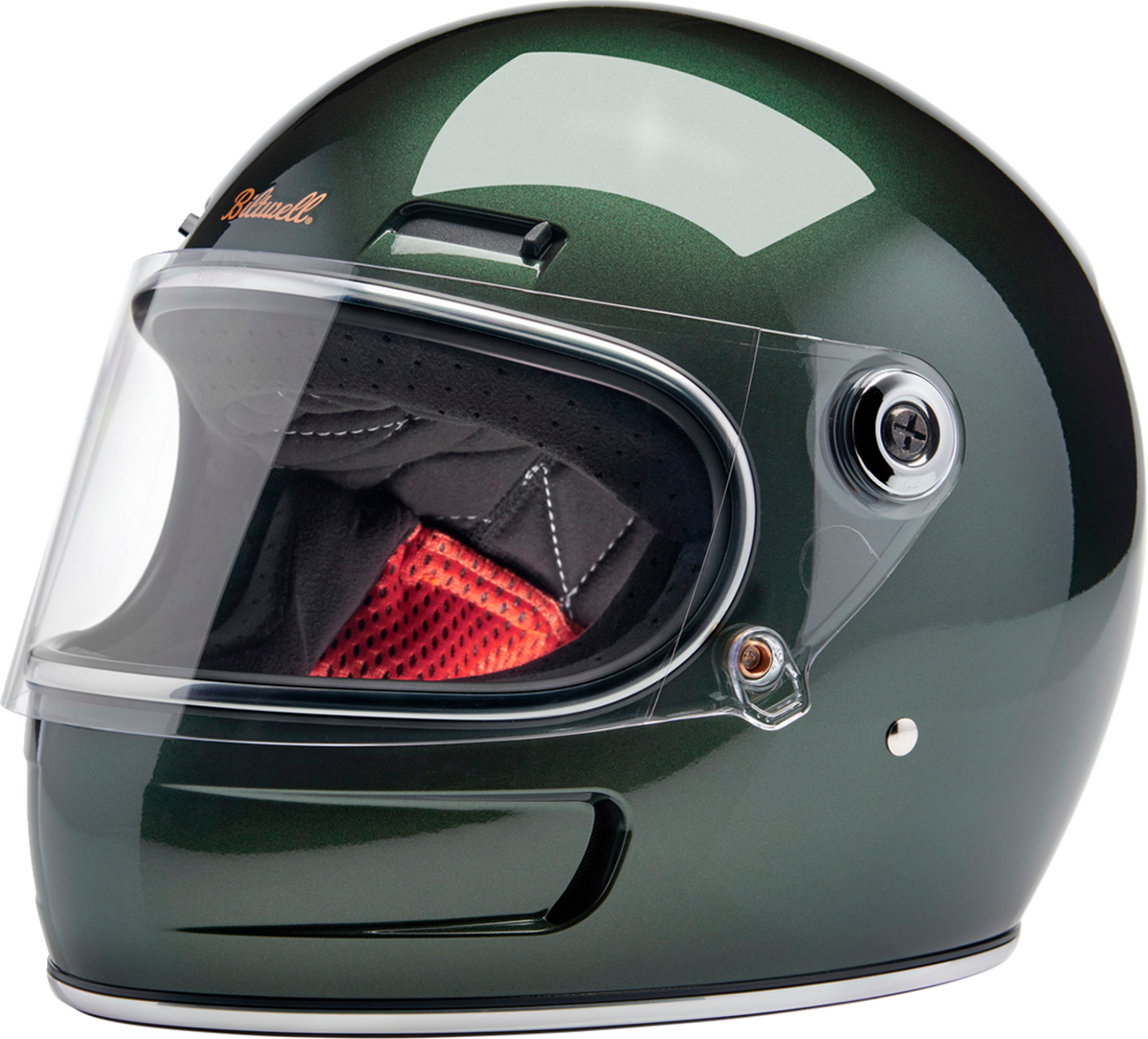 biltwell retro motorcycle helmets Biltwell Gringo SV Helmet - Metallic Sierra Green