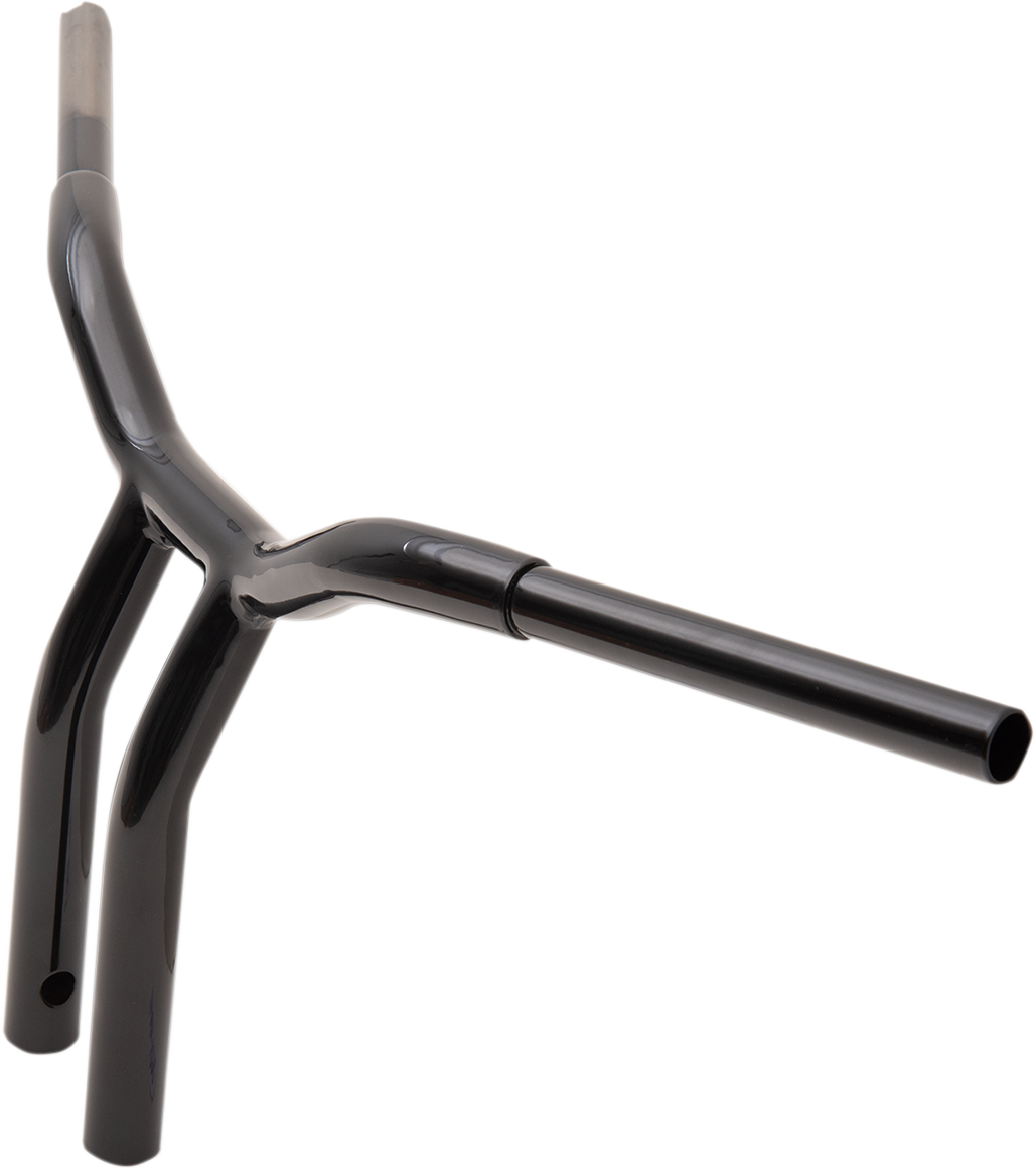 12" Handlebar - Kage Fighter - One Piece - Bent - Black | LA Choppers