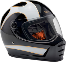 Biltwell Lane Splitter Helmet Gloss Black/White Flames