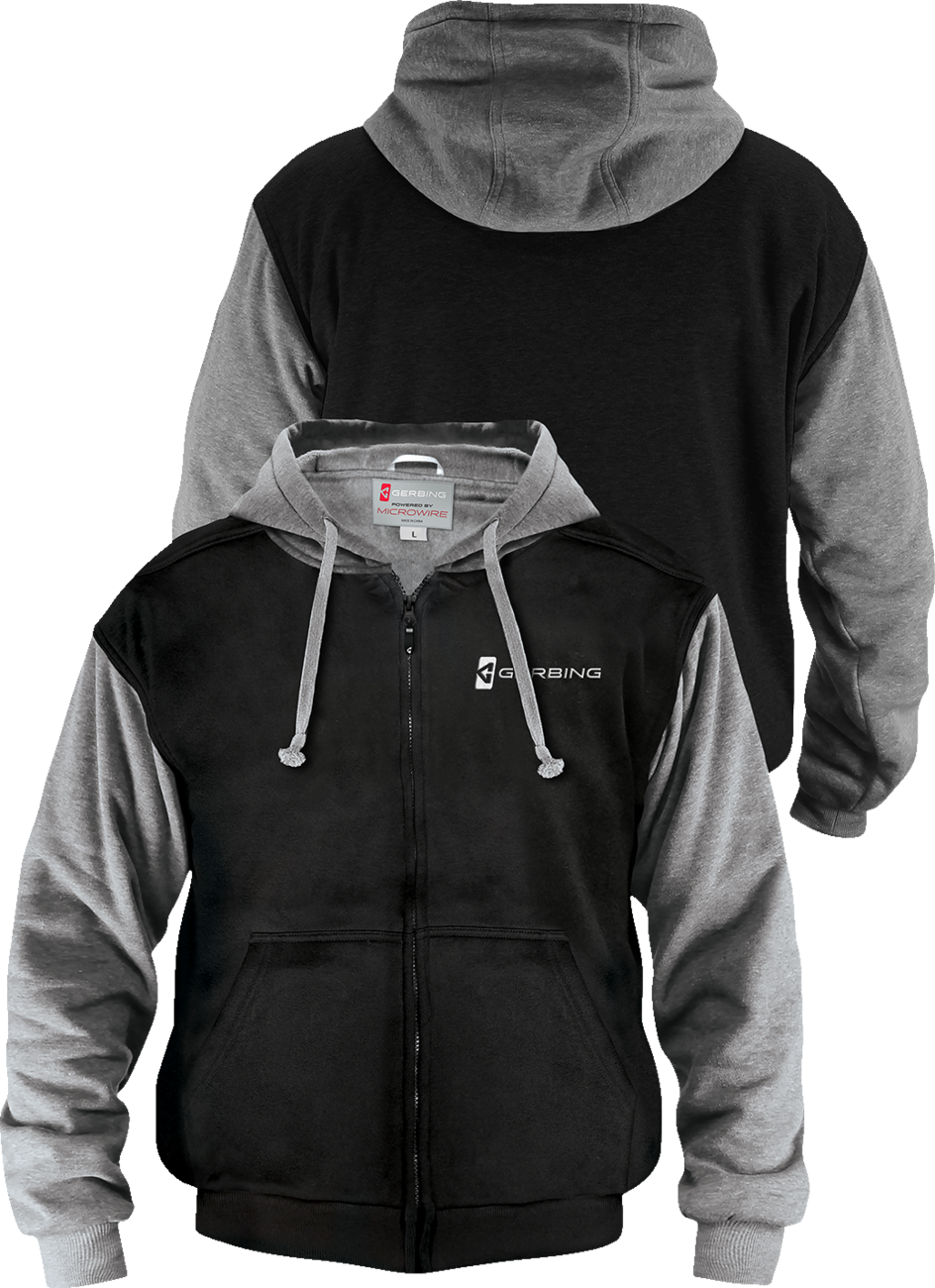 7V Battery Heated Hoodie - Black - MENS | Gerbing Heated Clothing