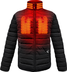 7V Khione Insulated Heated Puffer Jacket 2.0 - Black - MENS | Gerbing Heated Clothing