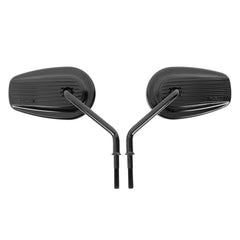 Thrashin Billet Mini Mirrors / Finned - Black