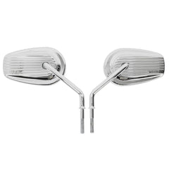 Thrashin Billet Mini Mirrors / Finned - Chrome