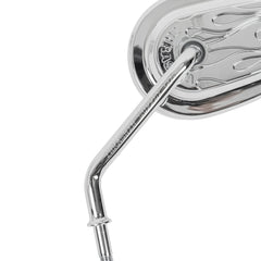 Thrashin Billet Mini Mirrors / Flame - Chrome