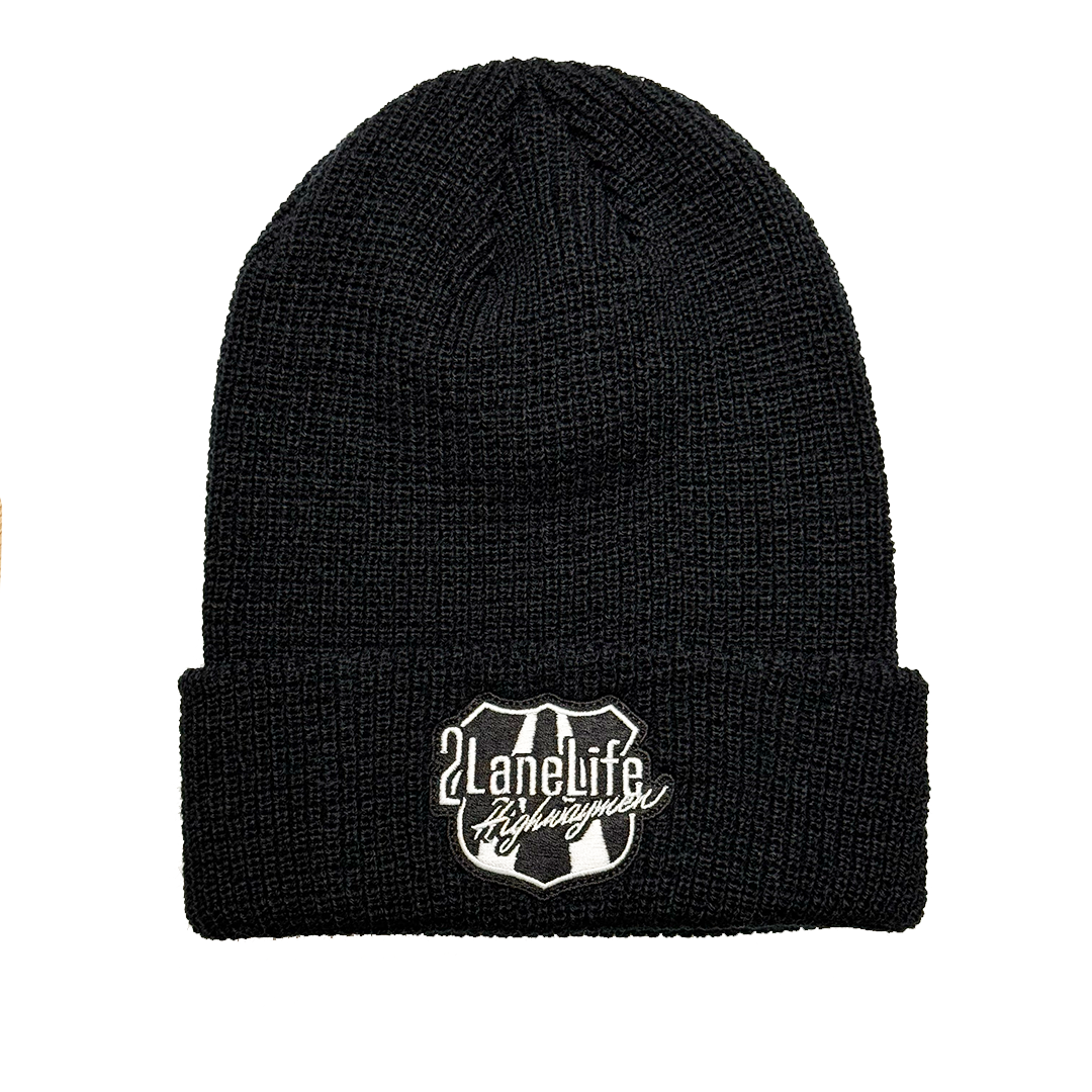 Highwaymen Embroidered Knit Beanie - Black