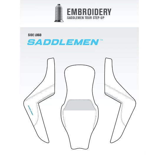 Saddlemen 2008-2023 FLHR, FLHT, FLHX & FLTR (Touring Models) - Includes Trikes (09-13) Tour Step-Up™ Seat w/ Rider Backrest Tuck & Roll