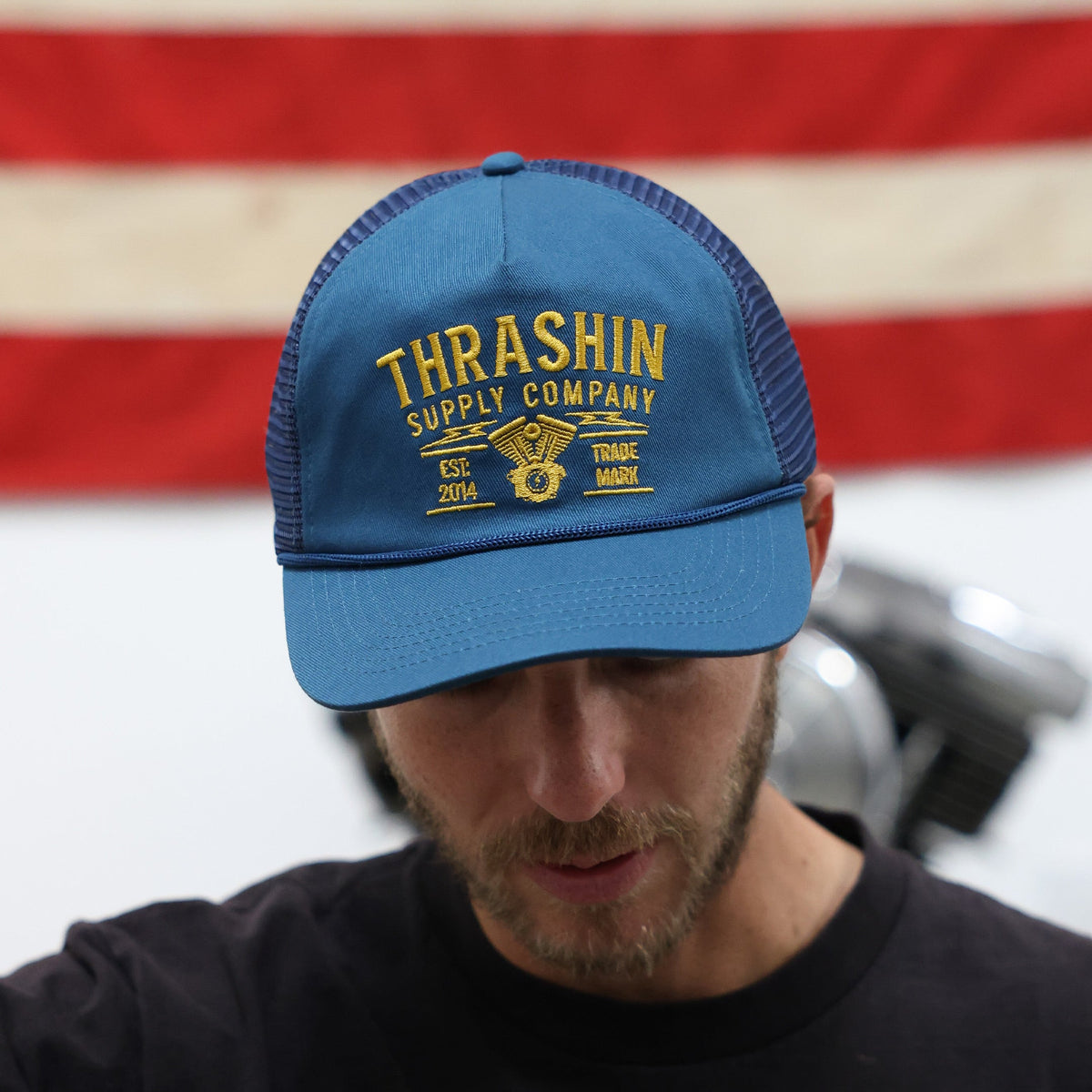 Thrashin Supply Union Snapback - Trucker - Navy