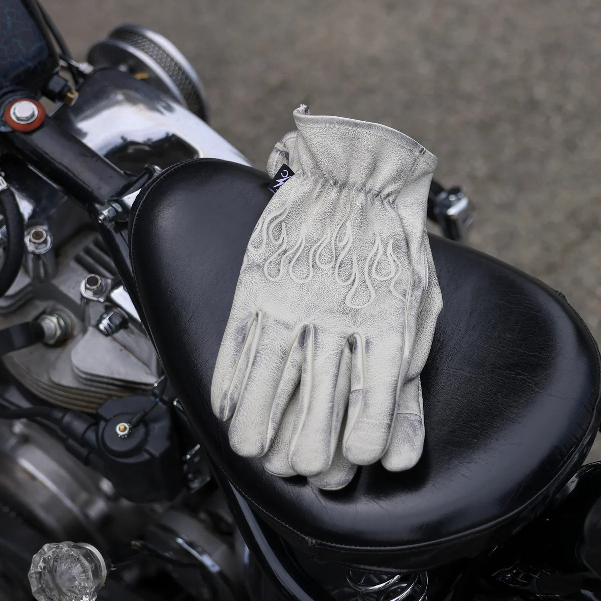 Roper Glove - Leather - Bone White