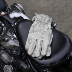 Roper Glove - Leather - Bone White